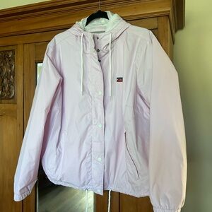 Light pink Levi’s light rain jacket/wind breaker